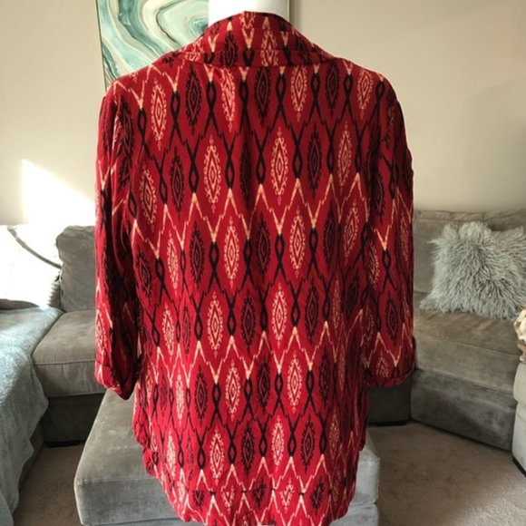 Forever 21 Printed Open Front Jacket - Picture 1 of 5